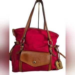 Pre-loved DOONEY & BOURKE Red and Brown Tote